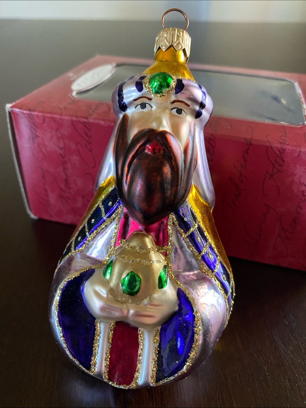 Hallmark Blown Glass Myrrh Gifts for a King Ornament